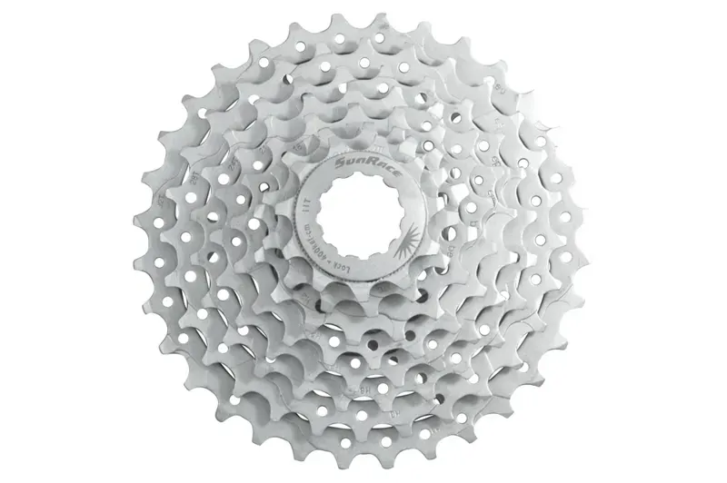 Sunrace 8-speed 11-32-tooth Satin Finish Cassette in Silver