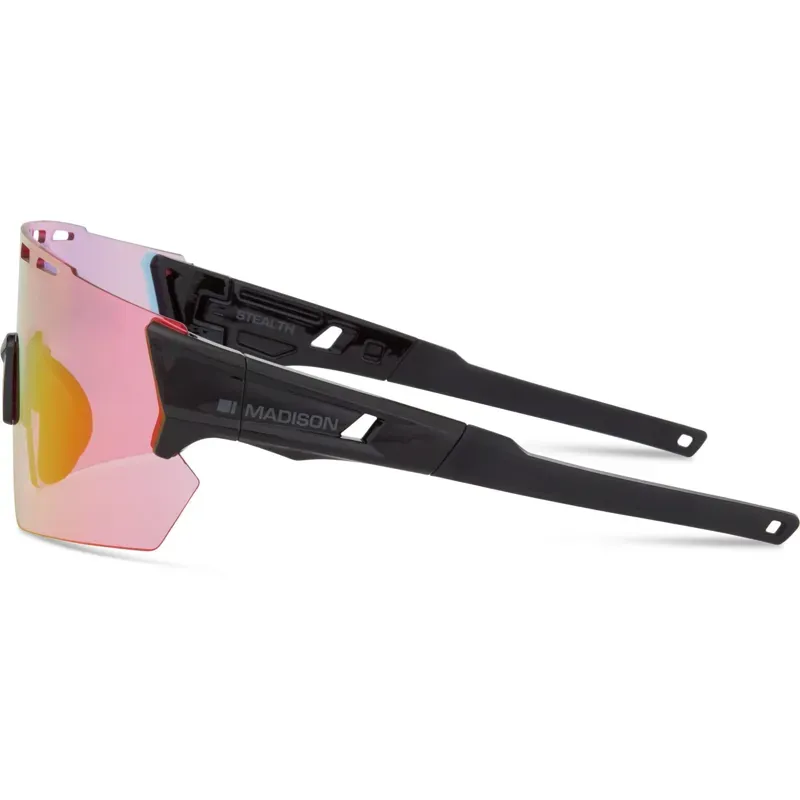 Madison Stealth Pink Rose Mirror/Amber/Clear 3 Lens Sunglasses in Black-1