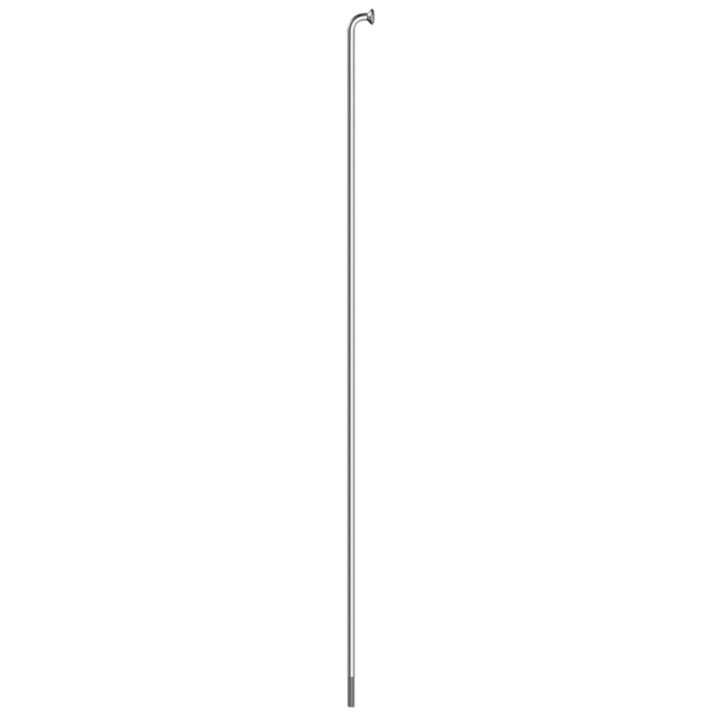 Sapim Leader Silver J-Bend Cut/Threaded Spoke - 175mm-1
